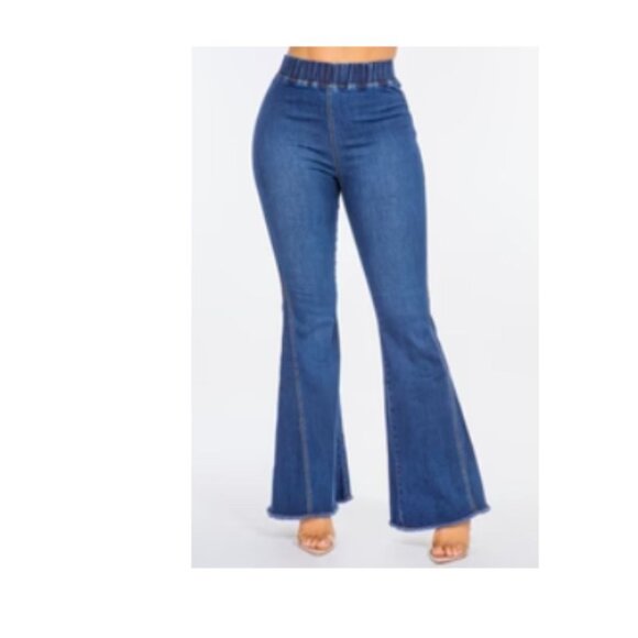 American Bazi High Rise Flare Denim Jeans Size Plus 1X NWT - Picture 14 of 14